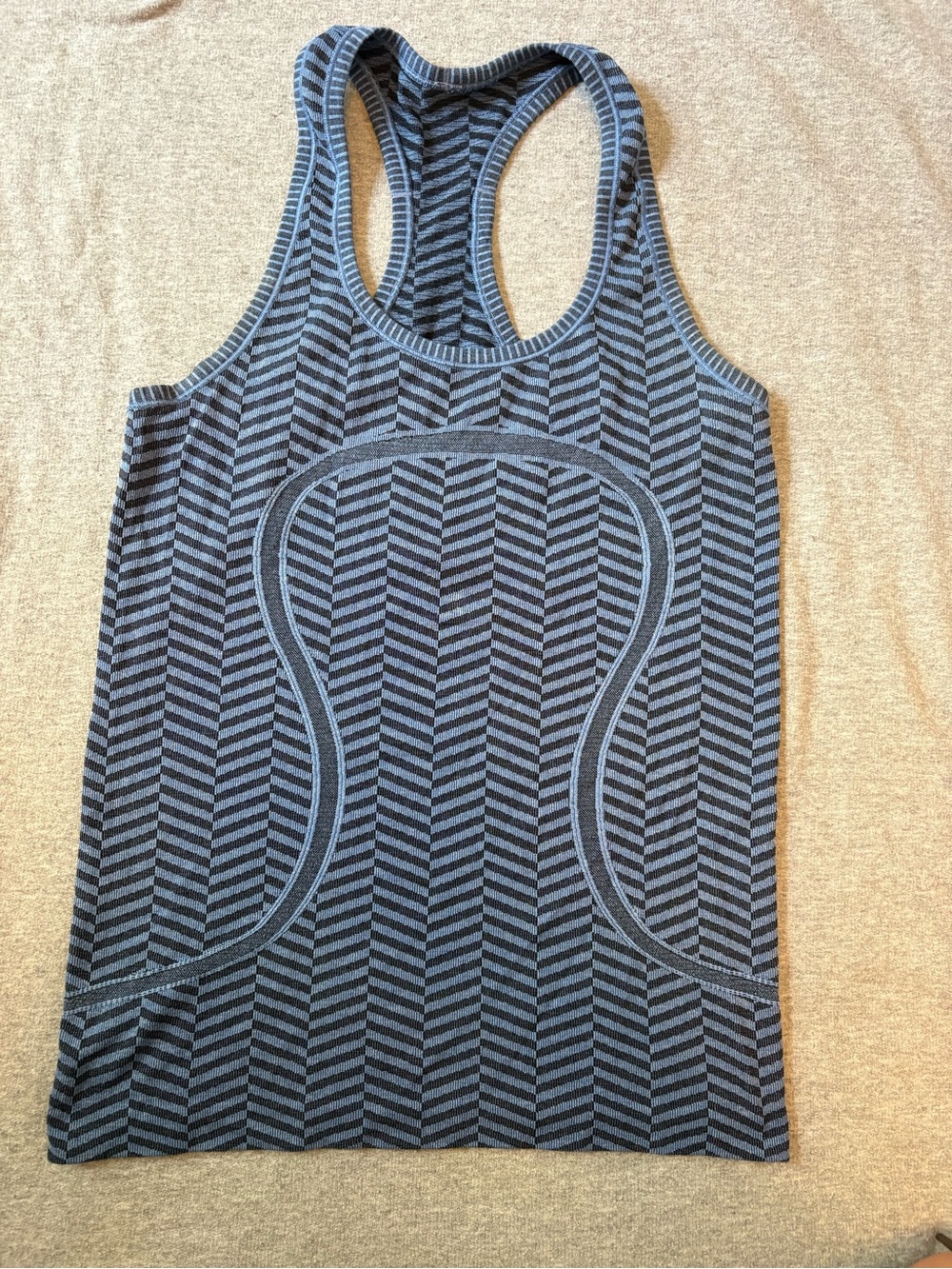lululemon athletica Chevron-Pattern Racerback Tank - Blue/Blue